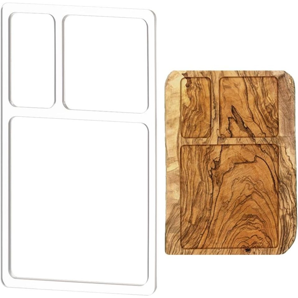 Woodworking Router Templates - Vassoio portaoggetti a 3 scomparti, modelli