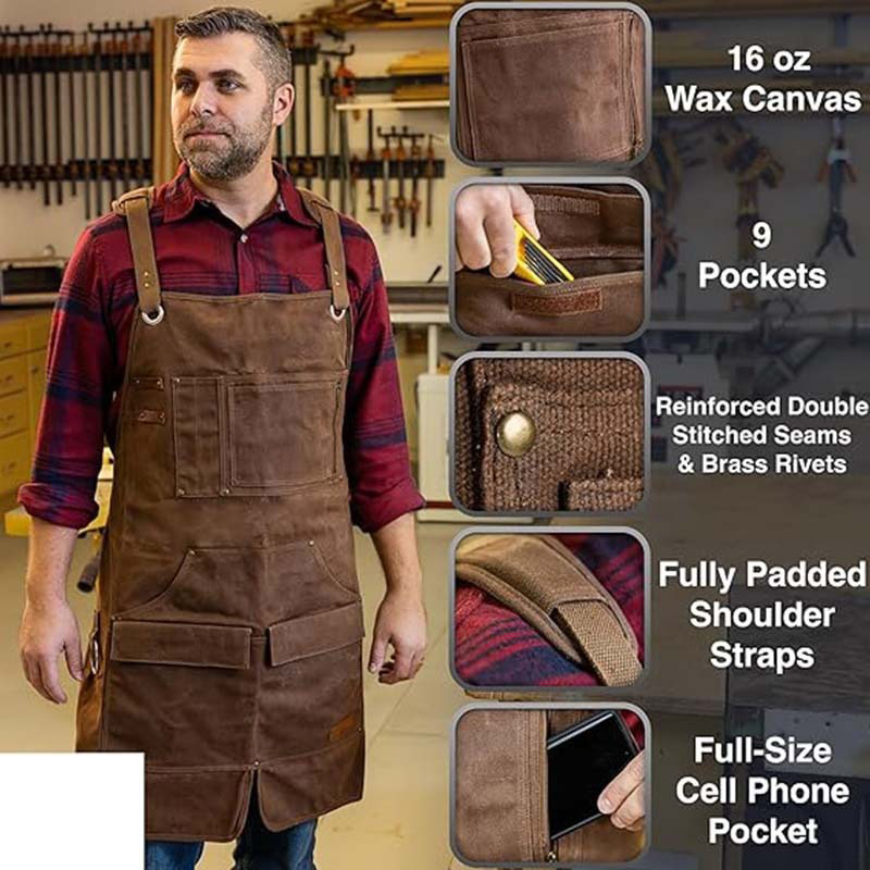 Woodworking Apron - Grembiule in tela cerata pesante e