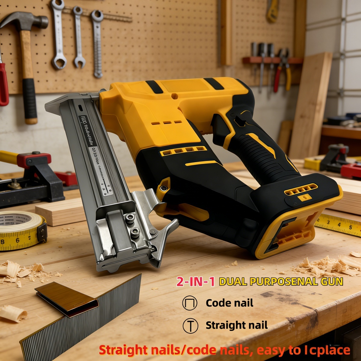 Woodworking Nail Gun - Chiodatrice a Batteria Brushless 2-IN-1 per