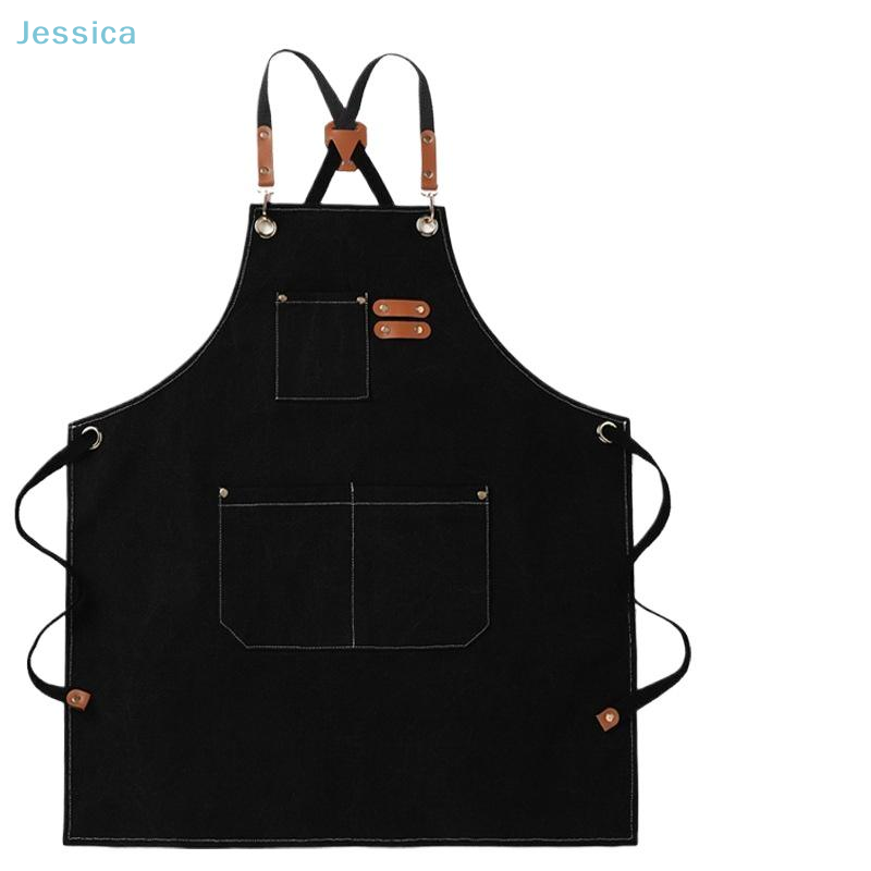 Woodworking Apron - ♥ Grembiule in denim nero con