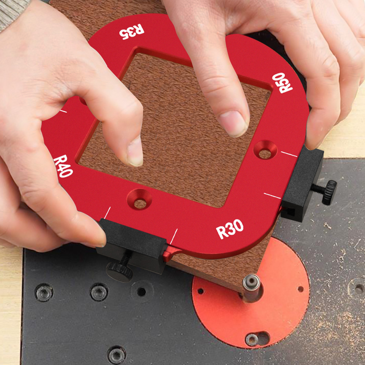 Woodworking Router Templates - Set di sagome per raggio d'arco