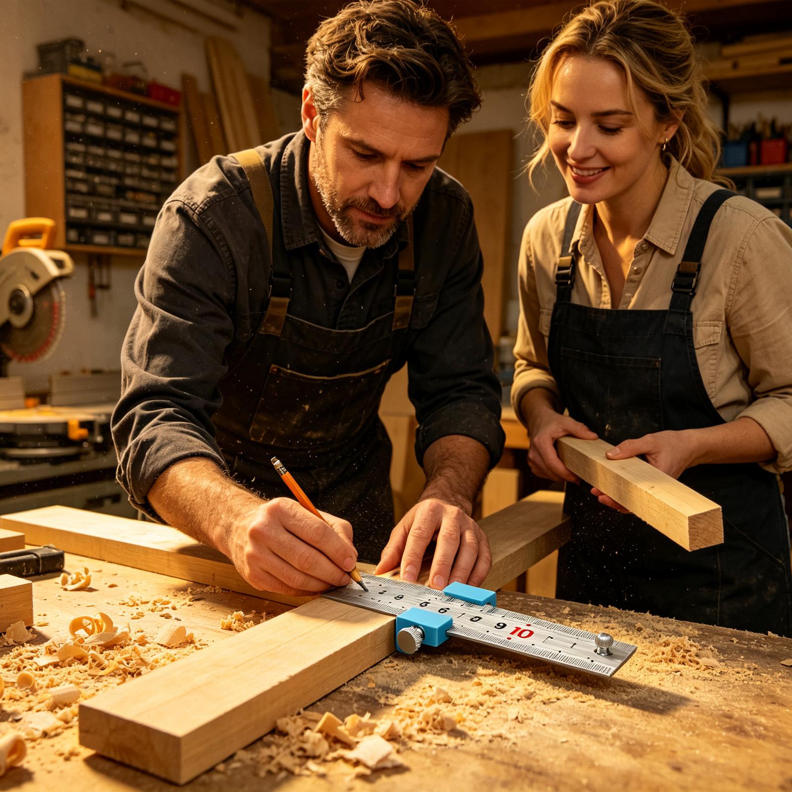 Woodworking And Carpentry - Strumenti per Falegnameria: Righello da Falegnameria,