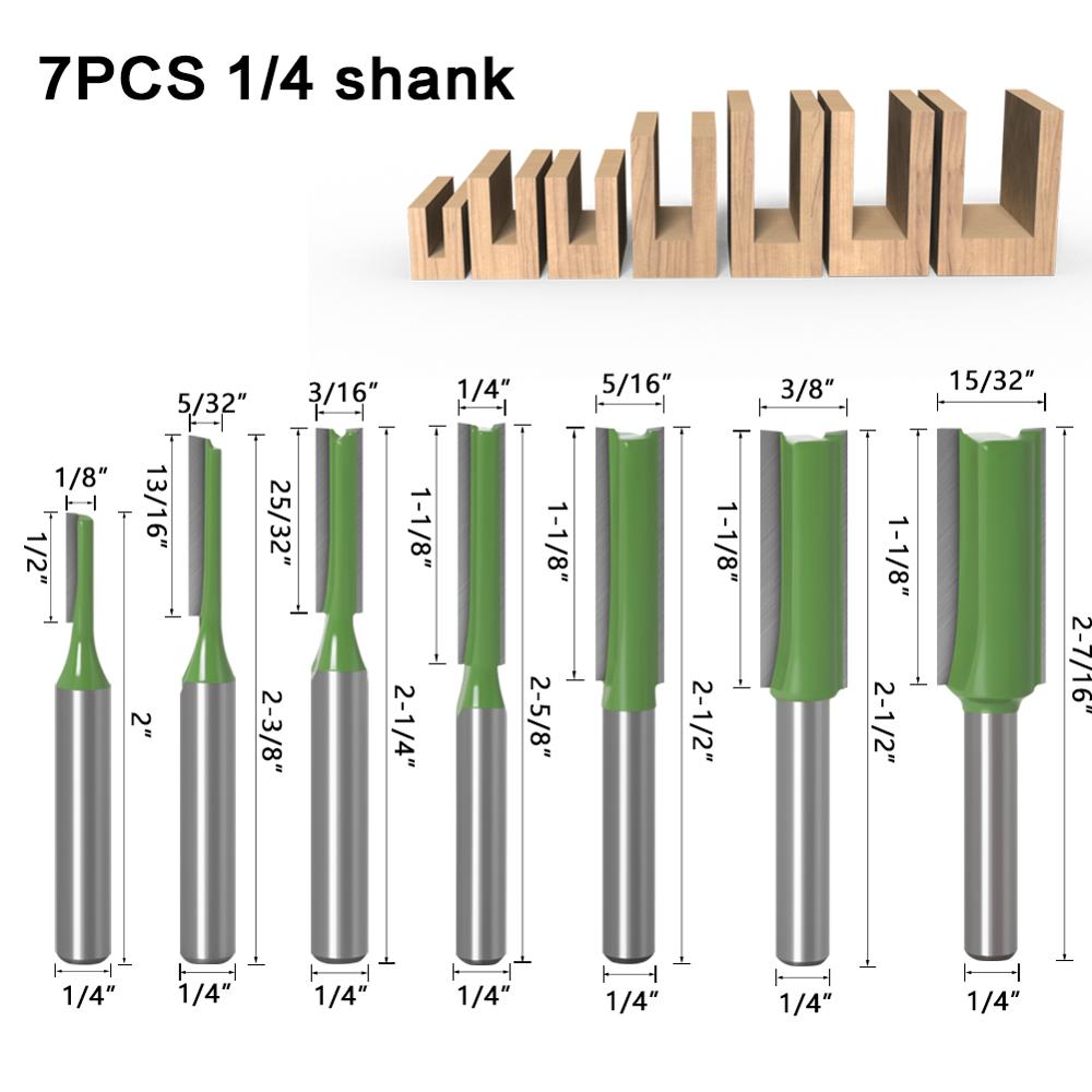 1-7 pz 6mm 1/4 pollici Gambo S - Woodworking Router Templates recensione e prezzo