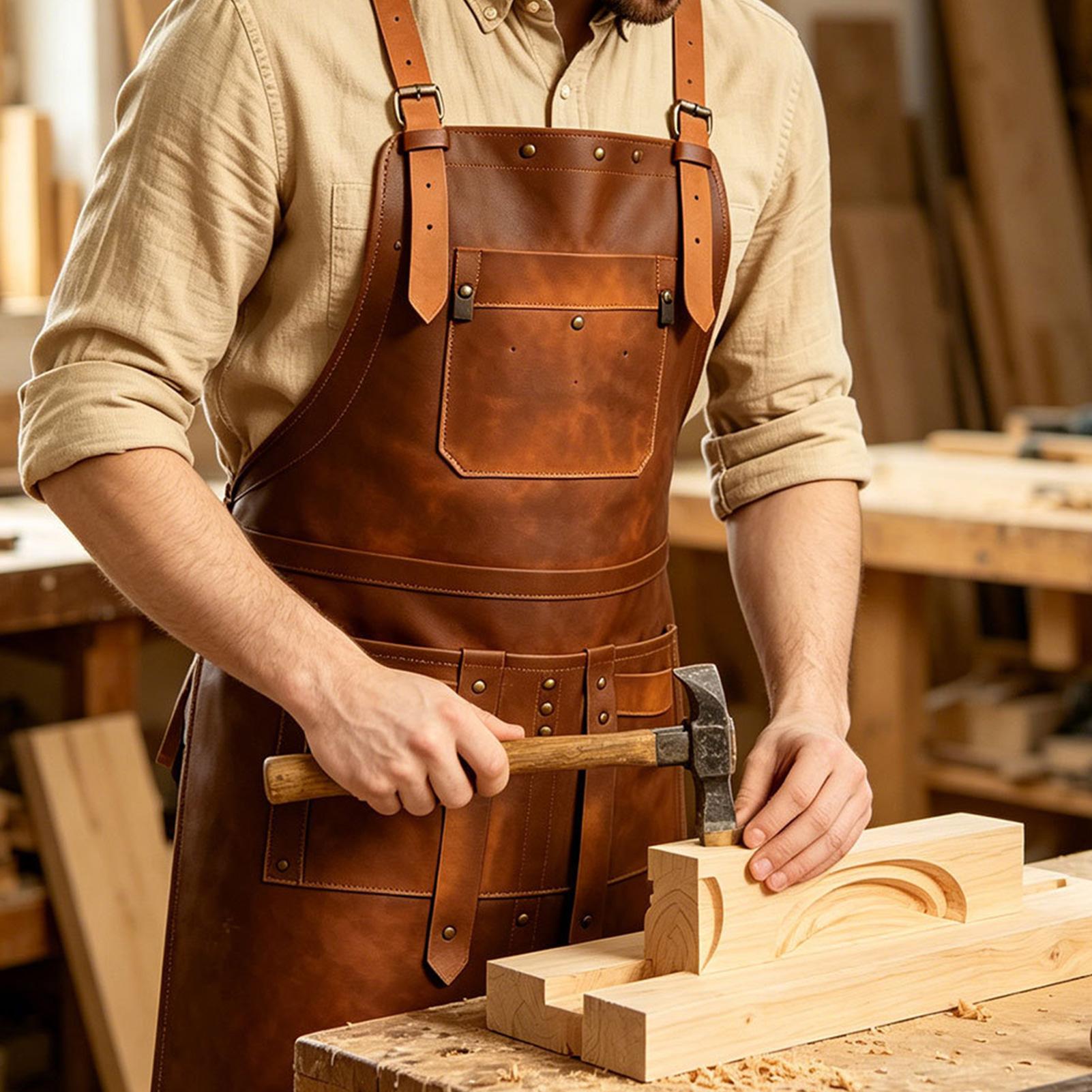 Grembiule in Pelle con Tasche  - Woodworking Apron recensione e prezzo